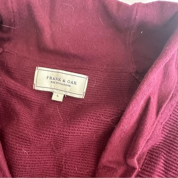 Frank & Oak Cotton Cardigan Blazer Size Large Jacket Sweatshirt Sweater - Picture 2 of 7